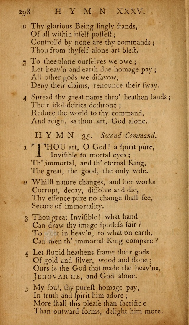 The Psalms of David: with hymns and spiritual songs: also, the catechism, confession of faith, and liturgy of the Reformed Church in the Netherlands page 298