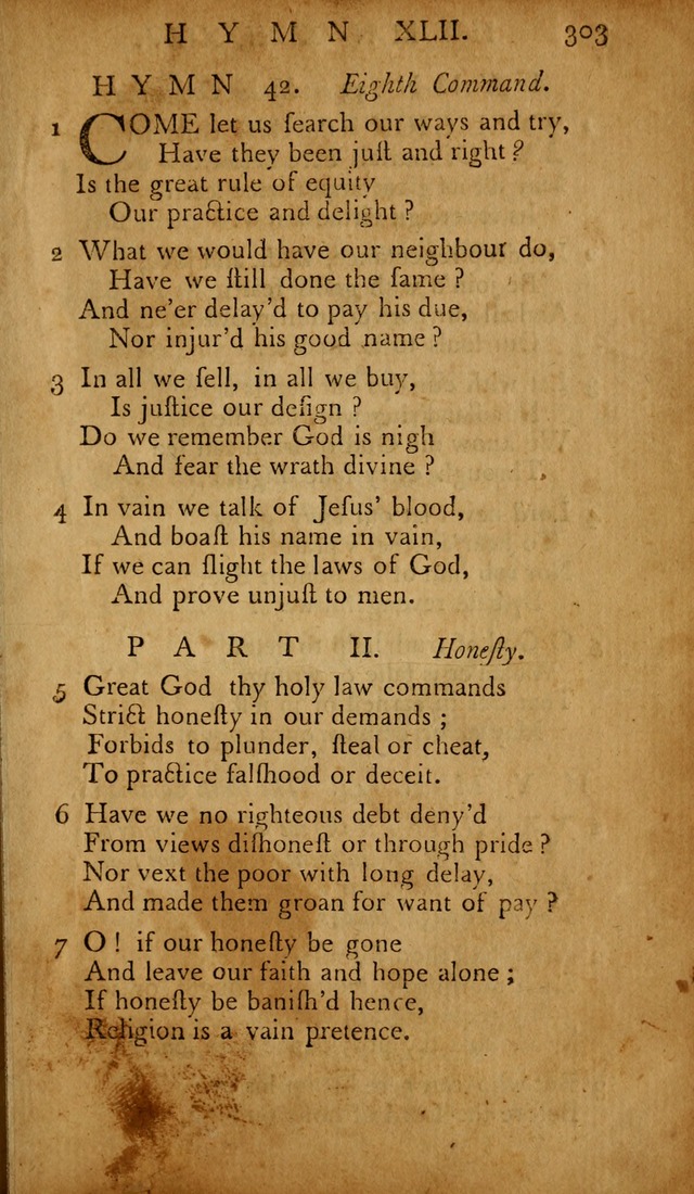 The Psalms of David: with hymns and spiritual songs: also, the catechism, confession of faith, and liturgy of the Reformed Church in the Netherlands page 303