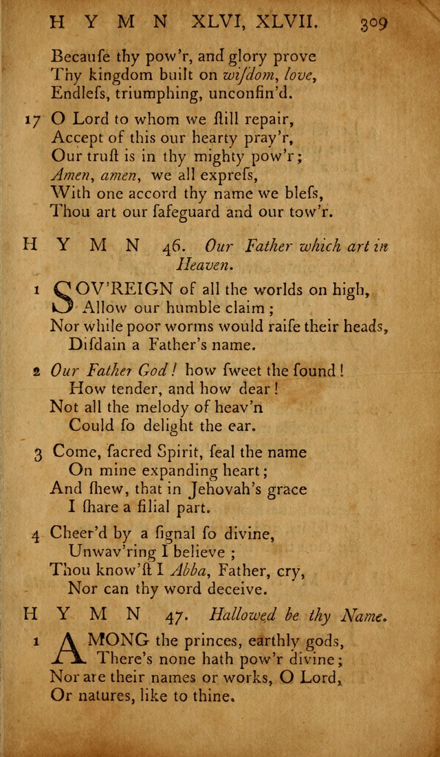 The Psalms of David: with hymns and spiritual songs: also, the catechism, confession of faith, and liturgy of the Reformed Church in the Netherlands page 309