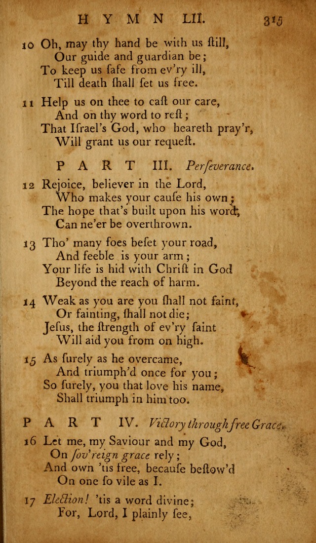 The Psalms of David: with hymns and spiritual songs: also, the catechism, confession of faith, and liturgy of the Reformed Church in the Netherlands page 315