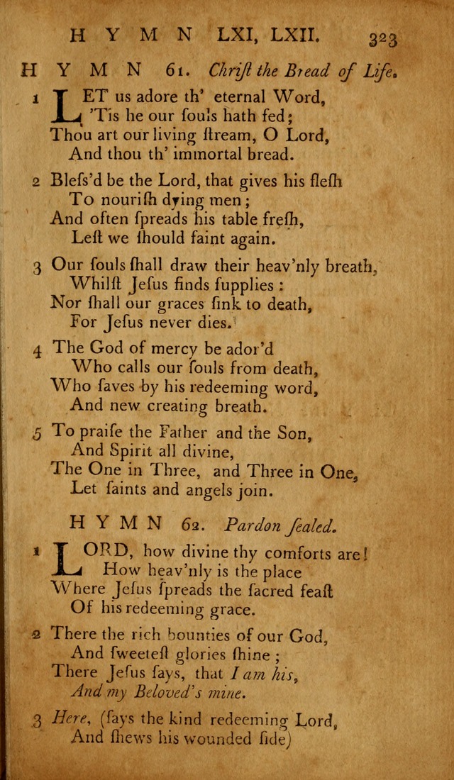 The Psalms of David: with hymns and spiritual songs: also, the catechism, confession of faith, and liturgy of the Reformed Church in the Netherlands page 323