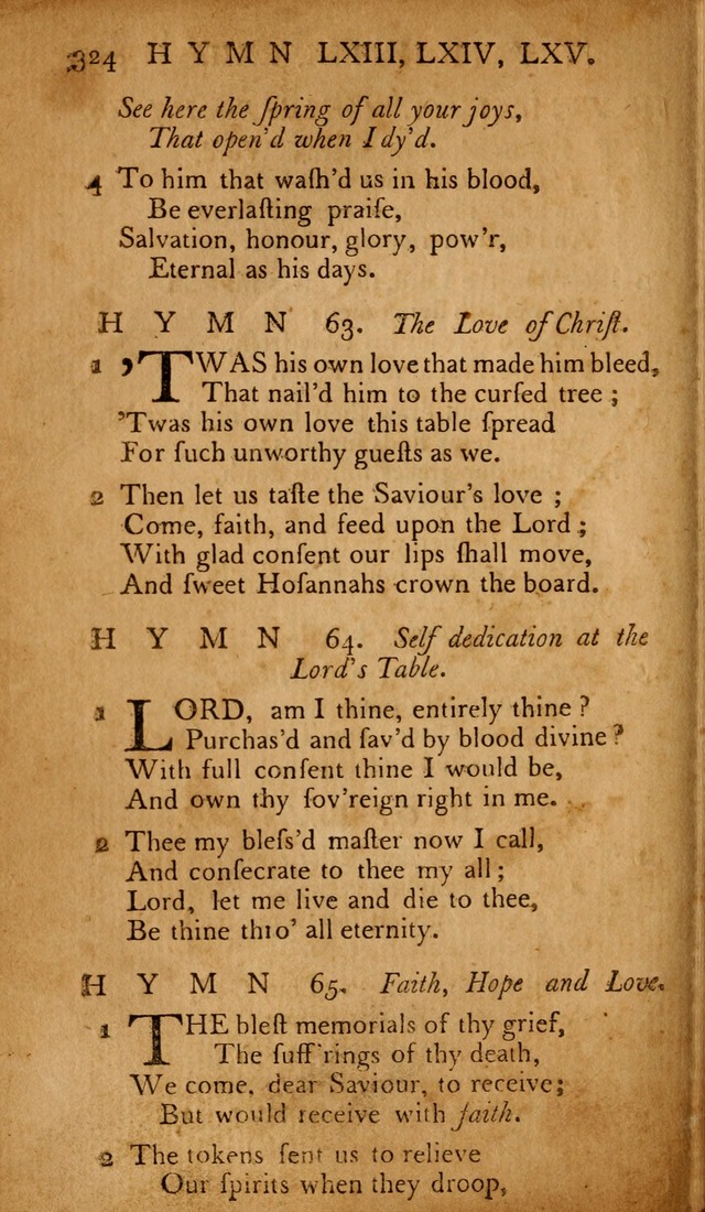 The Psalms of David: with hymns and spiritual songs: also, the catechism, confession of faith, and liturgy of the Reformed Church in the Netherlands page 324