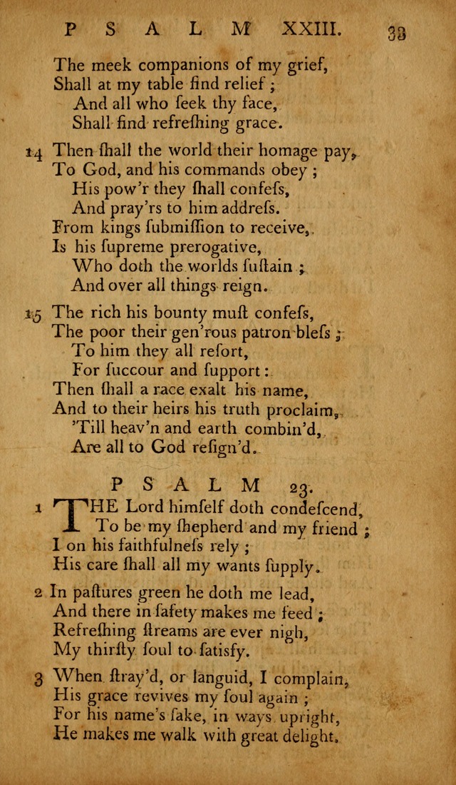 The Psalms of David: with hymns and spiritual songs: also, the catechism, confession of faith, and liturgy of the Reformed Church in the Netherlands page 33