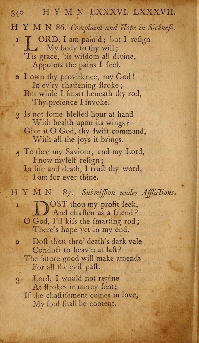 The Psalms of David: with hymns and spiritual songs: also, the catechism, confession of faith, and liturgy of the Reformed Church in the Netherlands page 340