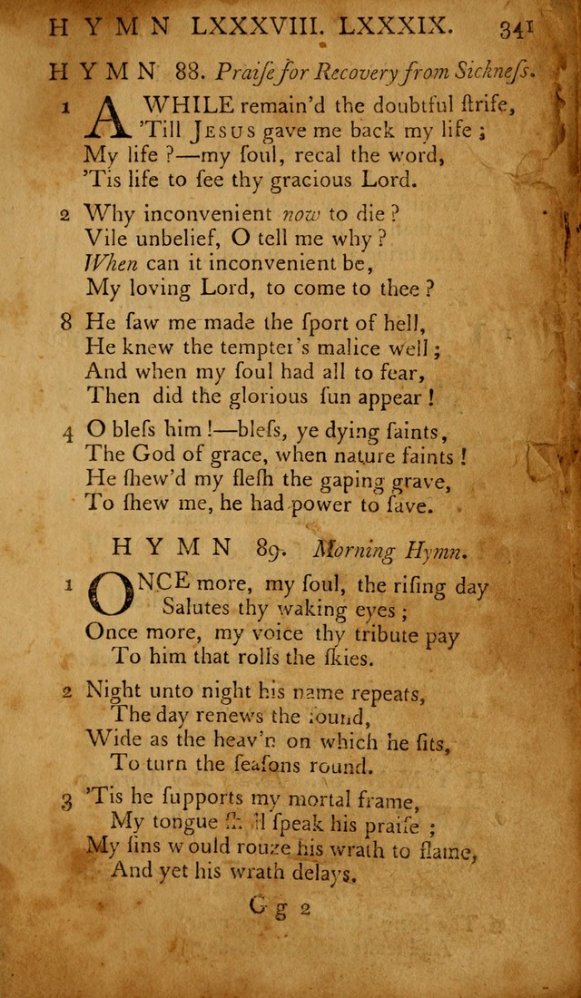 The Psalms of David: with hymns and spiritual songs: also, the catechism, confession of faith, and liturgy of the Reformed Church in the Netherlands page 341