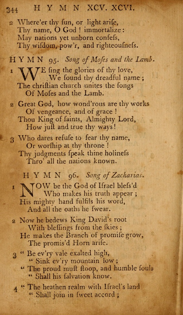 The Psalms of David: with hymns and spiritual songs: also, the catechism, confession of faith, and liturgy of the Reformed Church in the Netherlands page 344