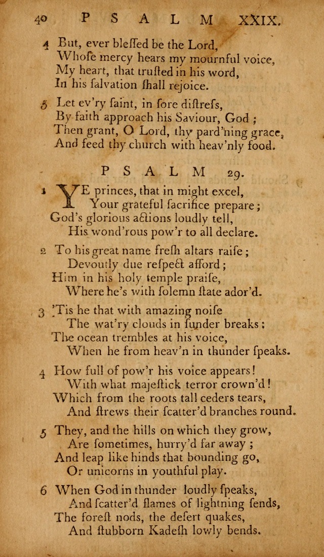 The Psalms of David: with hymns and spiritual songs: also, the catechism, confession of faith, and liturgy of the Reformed Church in the Netherlands page 40