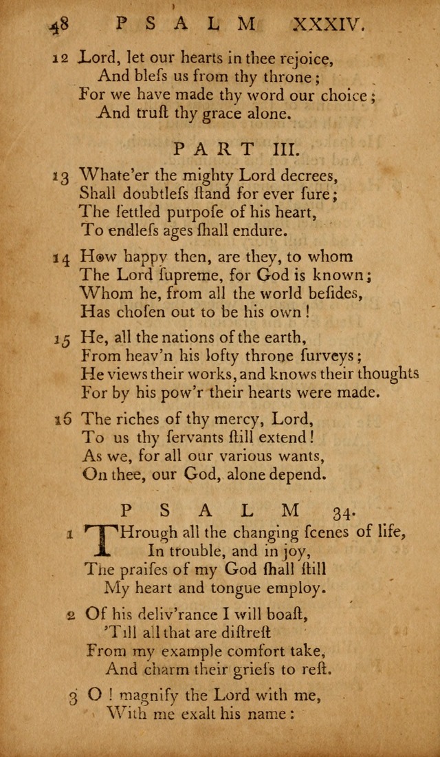 The Psalms of David: with hymns and spiritual songs: also, the catechism, confession of faith, and liturgy of the Reformed Church in the Netherlands page 48