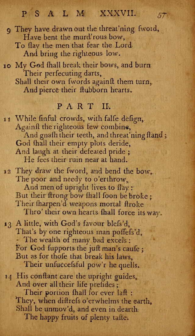 The Psalms of David: with hymns and spiritual songs: also, the catechism, confession of faith, and liturgy of the Reformed Church in the Netherlands page 57