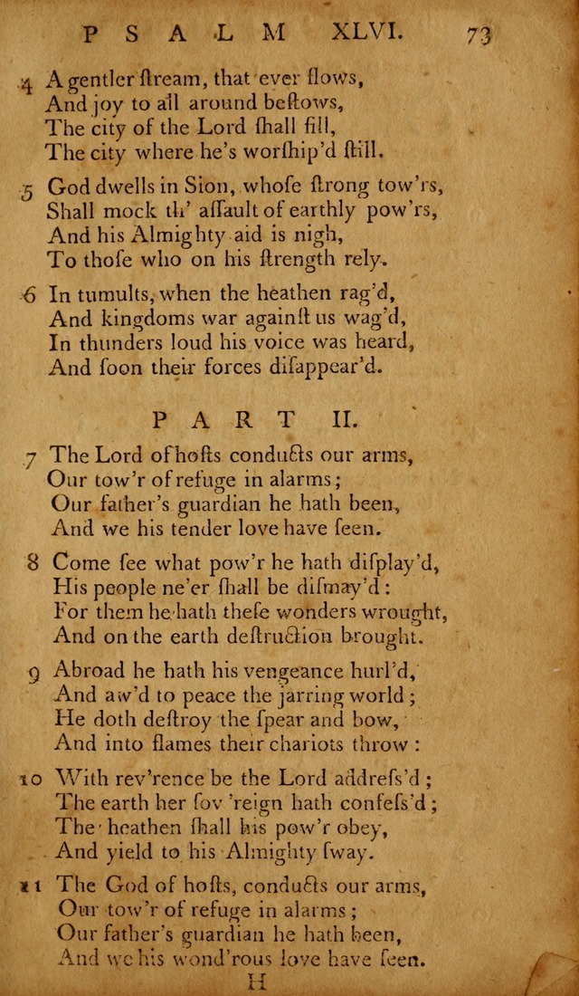 The Psalms of David: with hymns and spiritual songs: also, the catechism, confession of faith, and liturgy of the Reformed Church in the Netherlands page 73