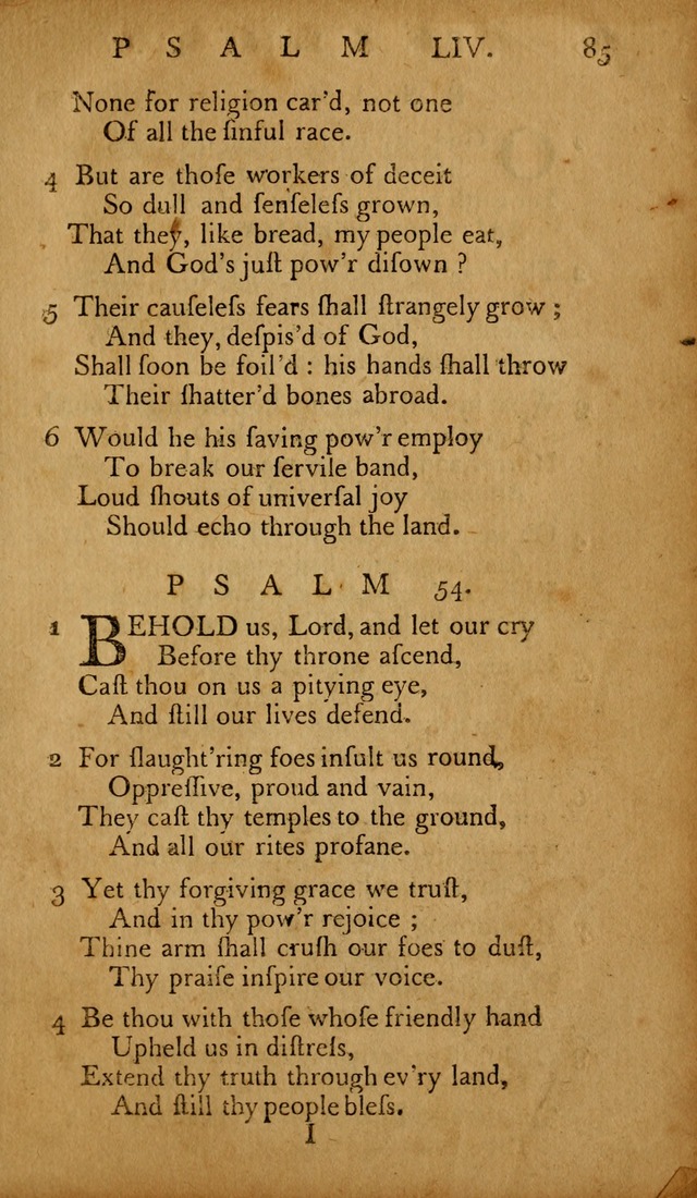 The Psalms of David: with hymns and spiritual songs: also, the catechism, confession of faith, and liturgy of the Reformed Church in the Netherlands page 85