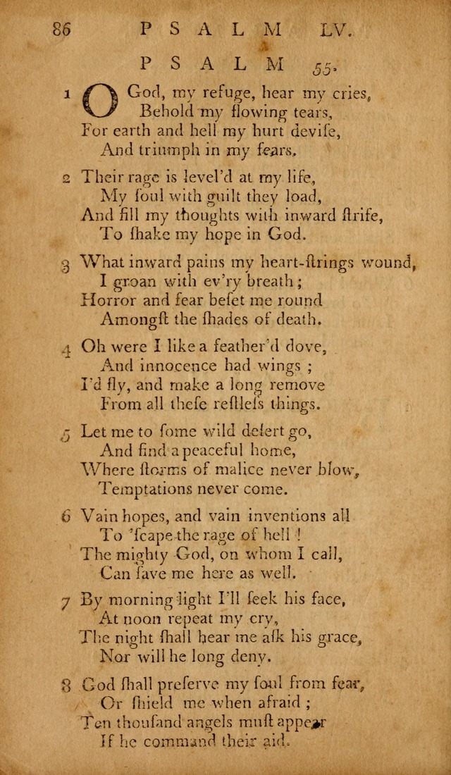 The Psalms of David: with hymns and spiritual songs: also, the catechism, confession of faith, and liturgy of the Reformed Church in the Netherlands page 86