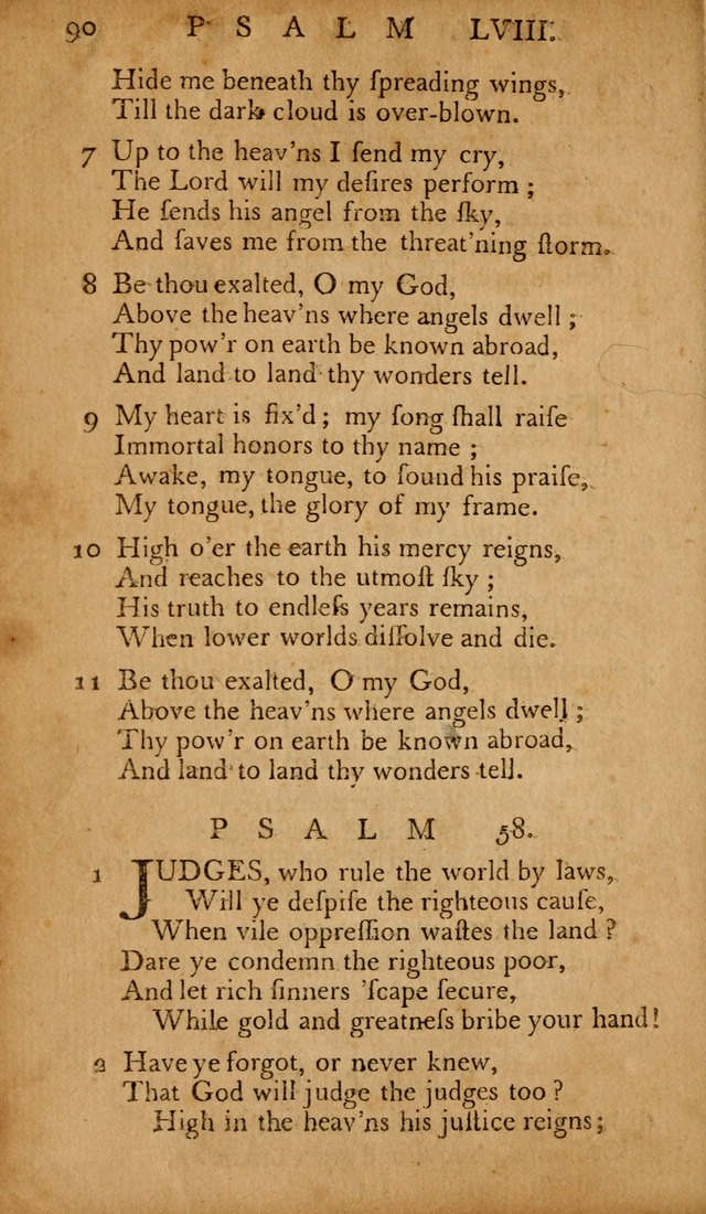 The Psalms of David: with hymns and spiritual songs: also, the catechism, confession of faith, and liturgy of the Reformed Church in the Netherlands page 90