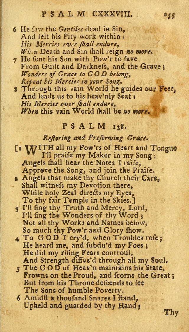 The Psalms of David: imitated in the language of the New Testament. page 255