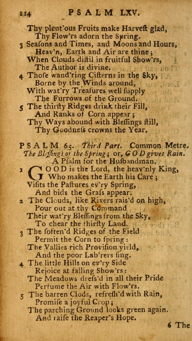 The Psalms of David: imitated in the language of the New Testament, and applied to the Christian state and worship (27th ed.) page 114