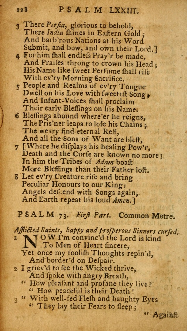 The Psalms of David: imitated in the language of the New Testament, and applied to the Christian state and worship (27th ed.) page 128