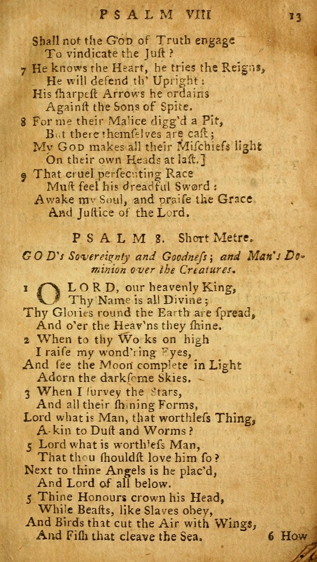 The Psalms of David: imitated in the language of the New Testament, and applied to the Christian state and worship (27th ed.) page 13