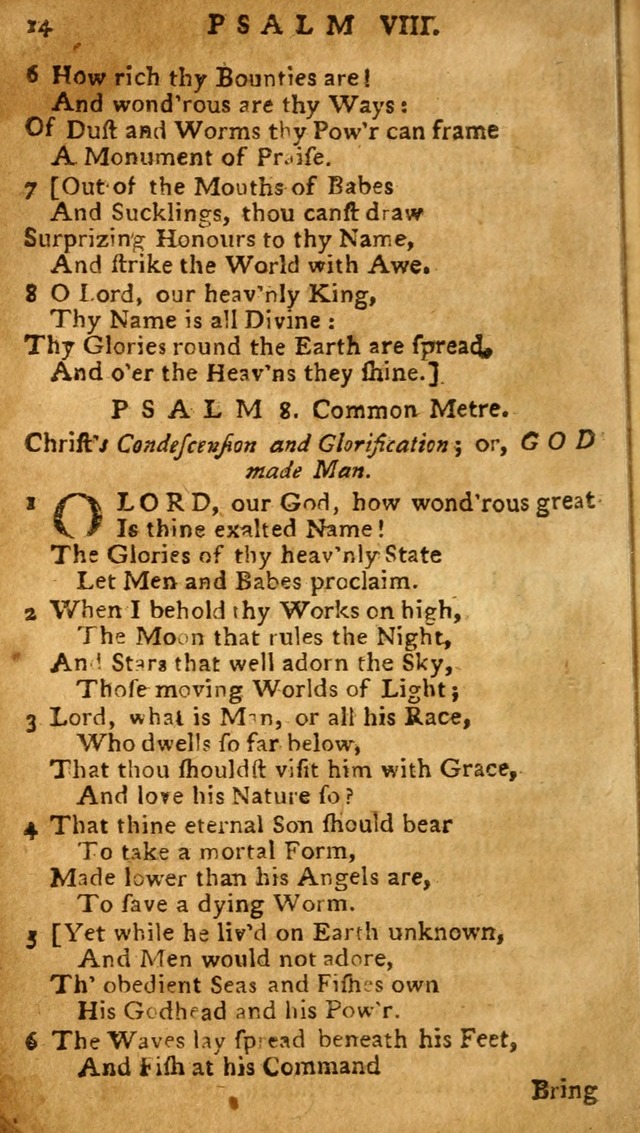 The Psalms of David: imitated in the language of the New Testament, and applied to the Christian state and worship (27th ed.) page 14