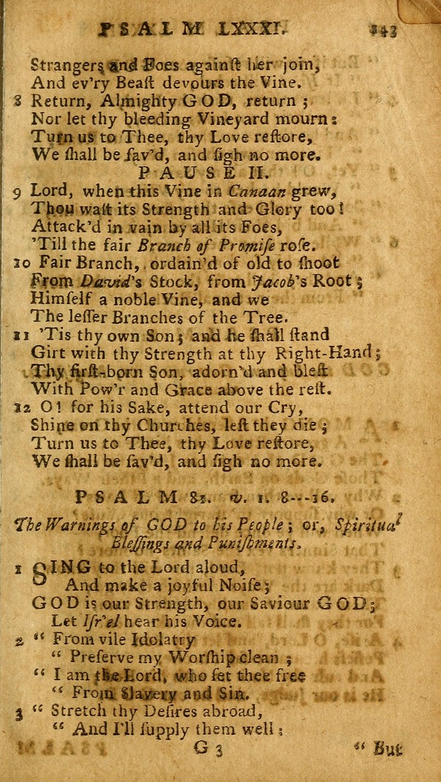 The Psalms of David: imitated in the language of the New Testament, and applied to the Christian state and worship (27th ed.) page 143