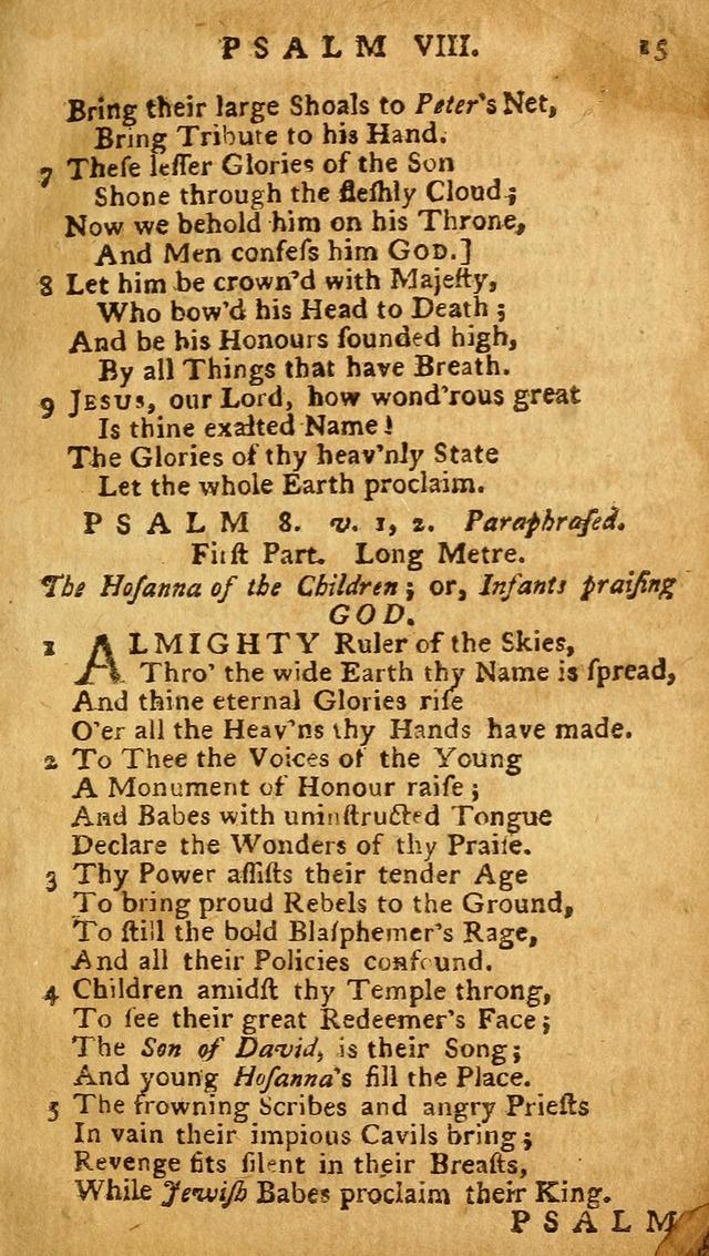 The Psalms of David: imitated in the language of the New Testament, and applied to the Christian state and worship (27th ed.) page 15