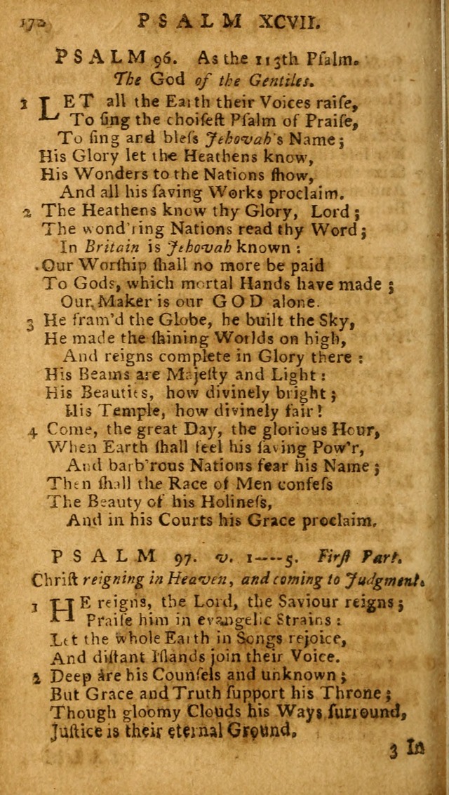 The Psalms of David: imitated in the language of the New Testament, and applied to the Christian state and worship (27th ed.) page 172