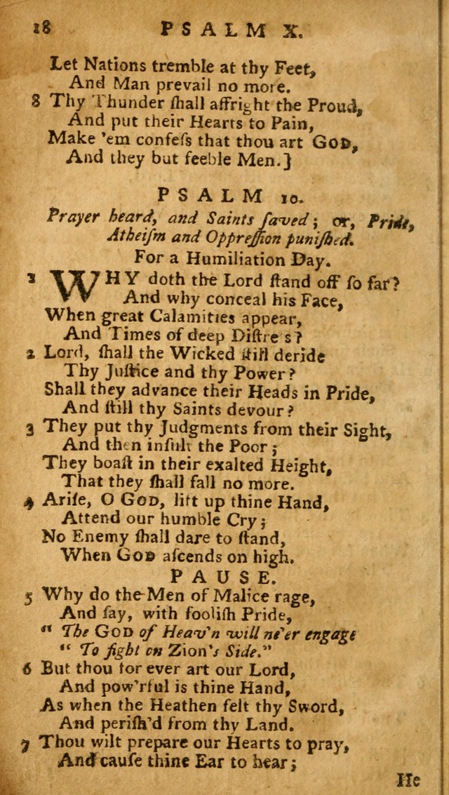 The Psalms of David: imitated in the language of the New Testament, and applied to the Christian state and worship (27th ed.) page 18