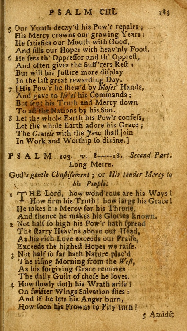 The Psalms of David: imitated in the language of the New Testament, and applied to the Christian state and worship (27th ed.) page 183