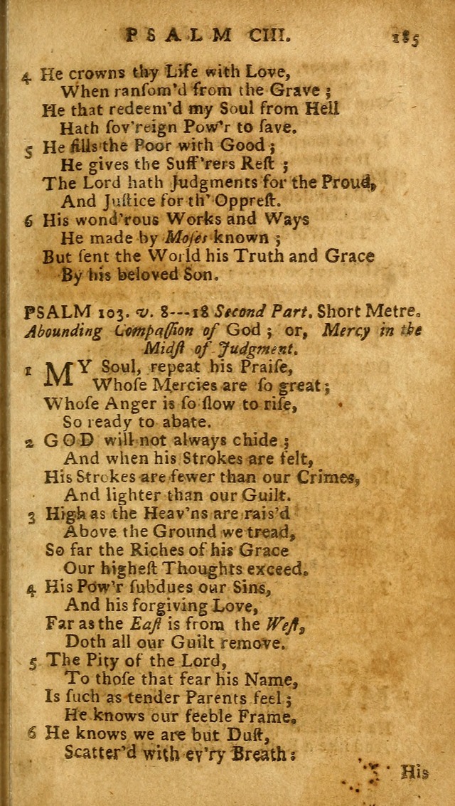 The Psalms of David: imitated in the language of the New Testament, and applied to the Christian state and worship (27th ed.) page 185