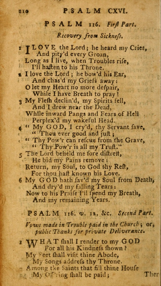 The Psalms of David: imitated in the language of the New Testament, and applied to the Christian state and worship (27th ed.) page 210