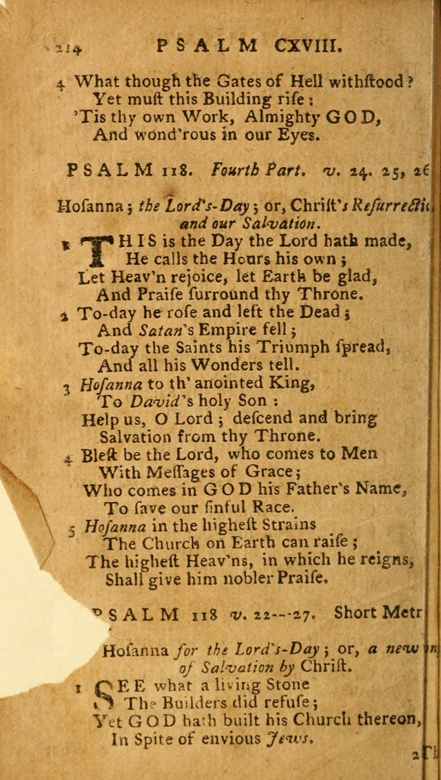 The Psalms of David: imitated in the language of the New Testament, and applied to the Christian state and worship (27th ed.) page 214