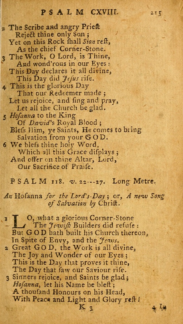 The Psalms of David: imitated in the language of the New Testament, and applied to the Christian state and worship (27th ed.) page 215