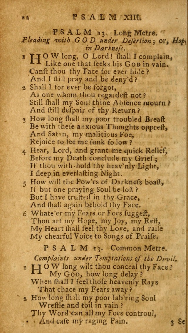 The Psalms of David: imitated in the language of the New Testament, and applied to the Christian state and worship (27th ed.) page 22