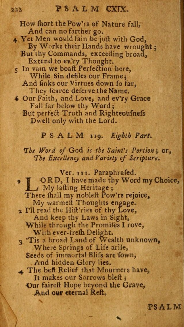 The Psalms of David: imitated in the language of the New Testament, and applied to the Christian state and worship (27th ed.) page 222