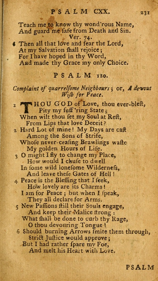 The Psalms of David: imitated in the language of the New Testament, and applied to the Christian state and worship (27th ed.) page 231