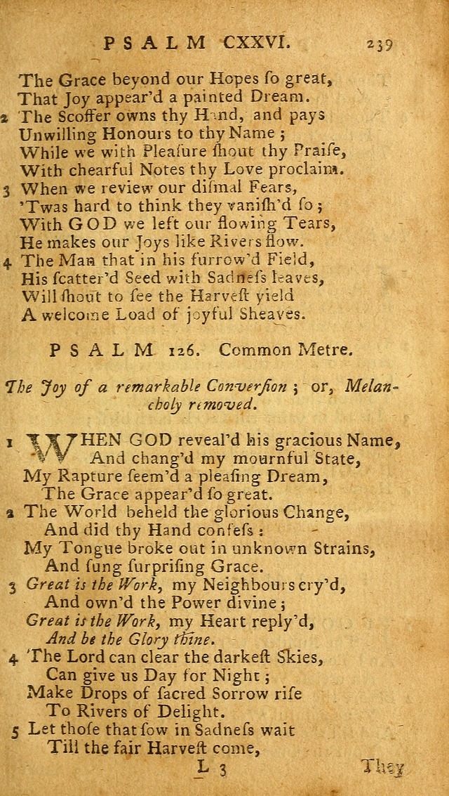 The Psalms of David: imitated in the language of the New Testament, and applied to the Christian state and worship (27th ed.) page 239