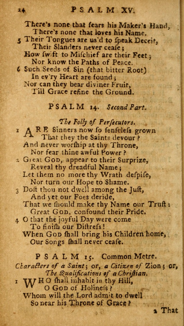 The Psalms of David: imitated in the language of the New Testament, and applied to the Christian state and worship (27th ed.) page 24