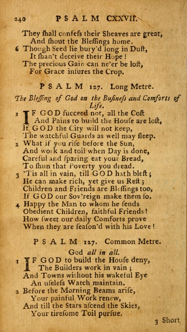 The Psalms of David: imitated in the language of the New Testament, and applied to the Christian state and worship (27th ed.) page 240