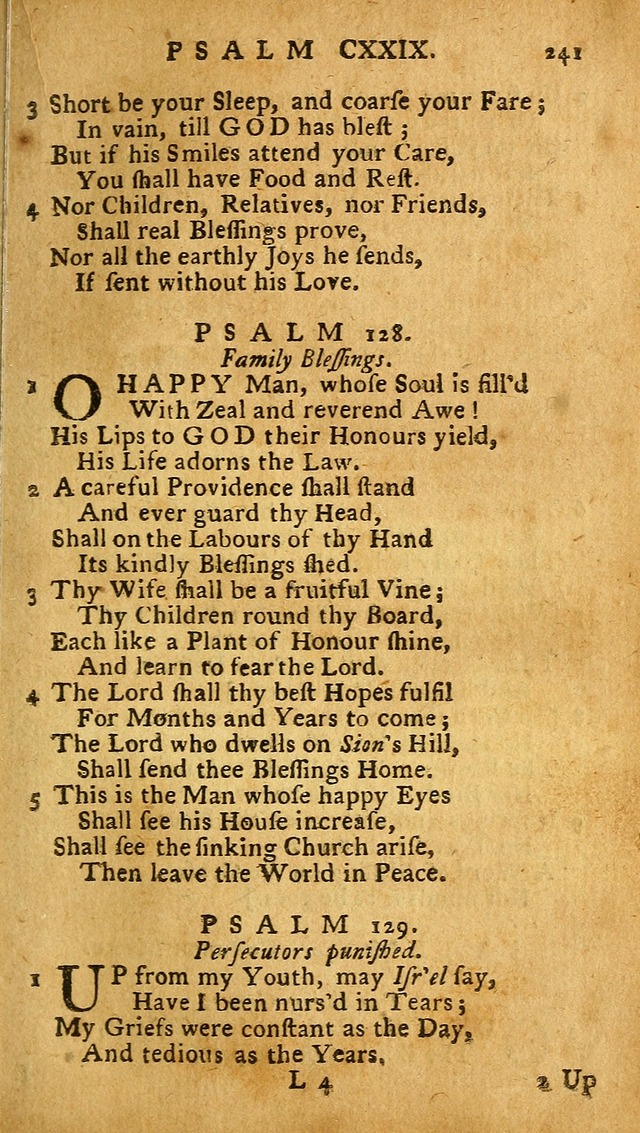 The Psalms of David: imitated in the language of the New Testament, and applied to the Christian state and worship (27th ed.) page 241