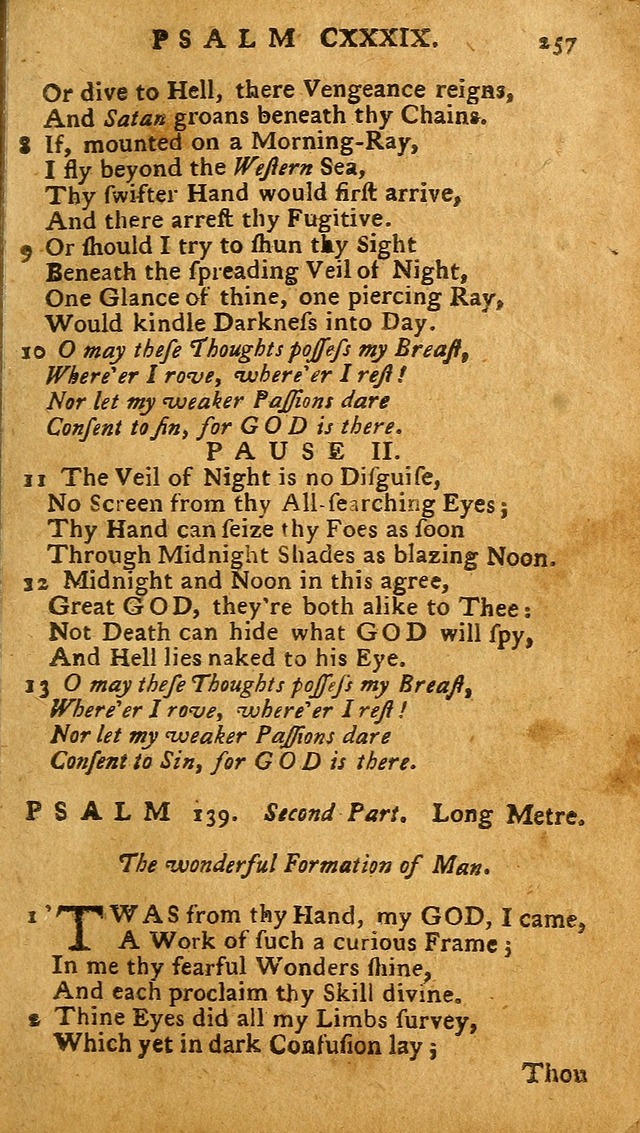 The Psalms of David: imitated in the language of the New Testament, and applied to the Christian state and worship (27th ed.) page 257