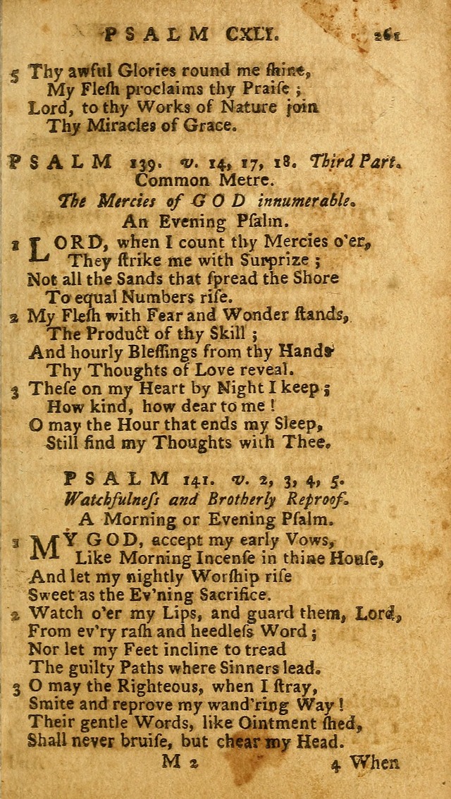 The Psalms of David: imitated in the language of the New Testament, and applied to the Christian state and worship (27th ed.) page 261