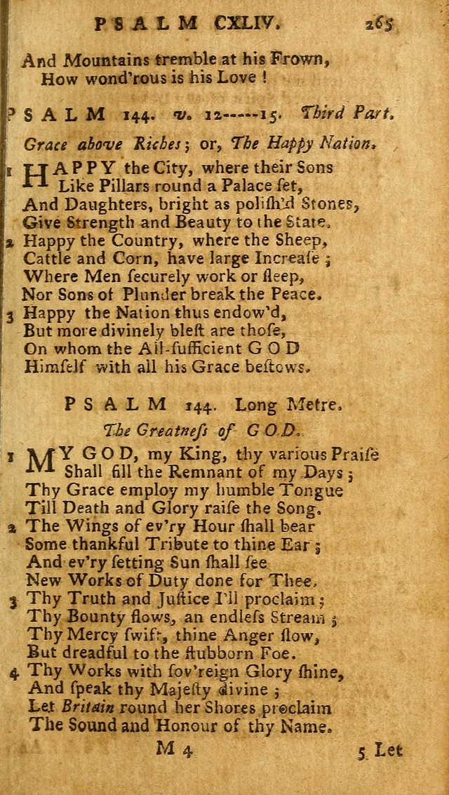 The Psalms of David: imitated in the language of the New Testament, and applied to the Christian state and worship (27th ed.) page 265