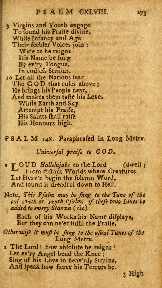 The Psalms of David: imitated in the language of the New Testament, and applied to the Christian state and worship (27th ed.) page 275