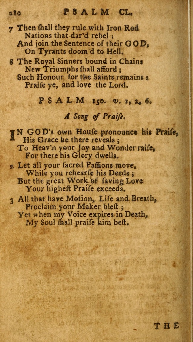 The Psalms of David: imitated in the language of the New Testament, and applied to the Christian state and worship (27th ed.) page 280