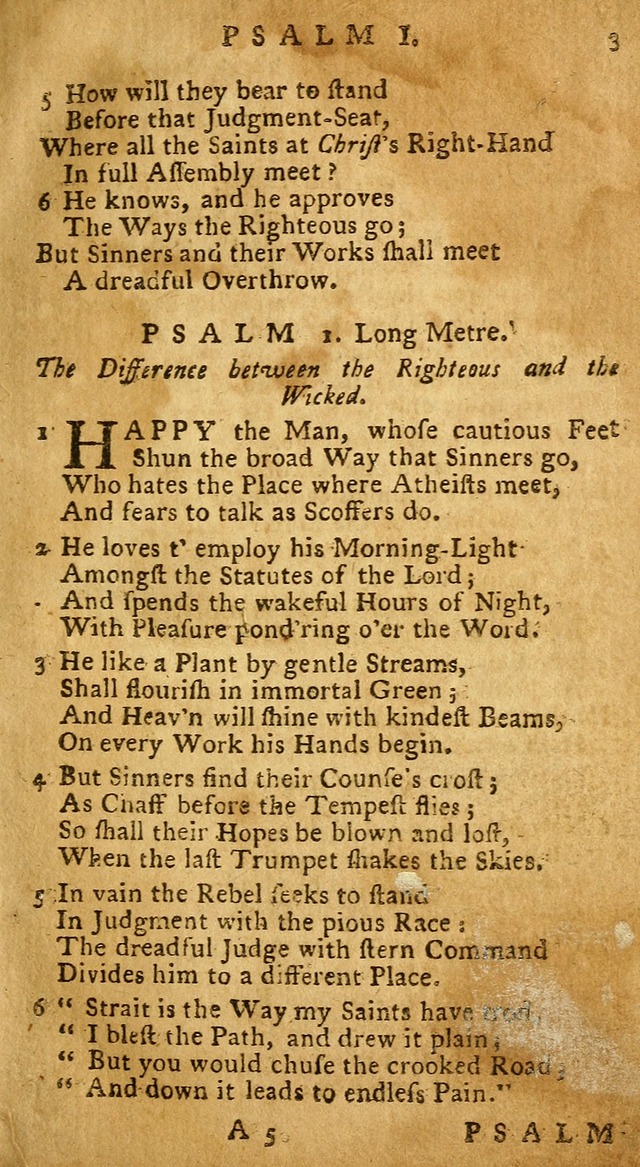 The Psalms of David: imitated in the language of the New Testament, and applied to the Christian state and worship (27th ed.) page 3