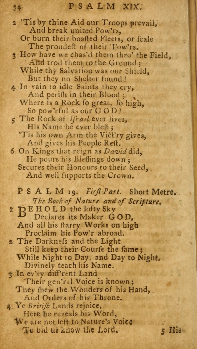 The Psalms of David: imitated in the language of the New Testament, and applied to the Christian state and worship (27th ed.) page 34