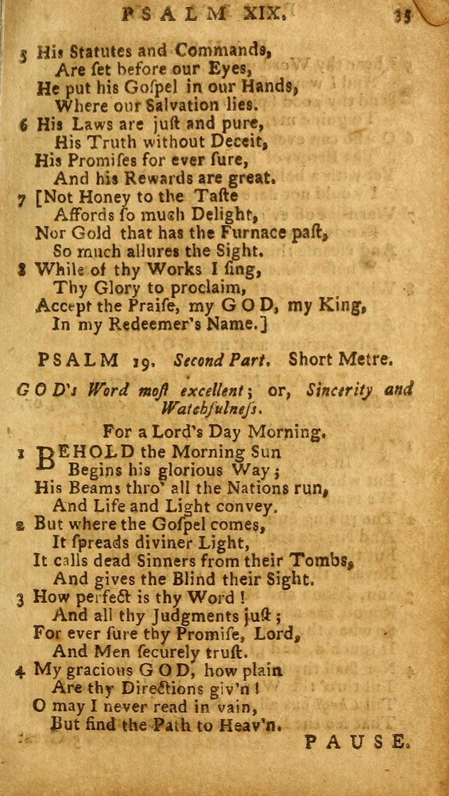 The Psalms of David: imitated in the language of the New Testament, and applied to the Christian state and worship (27th ed.) page 35