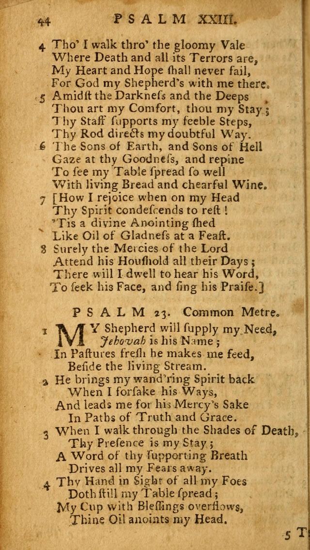 The Psalms of David: imitated in the language of the New Testament, and applied to the Christian state and worship (27th ed.) page 44