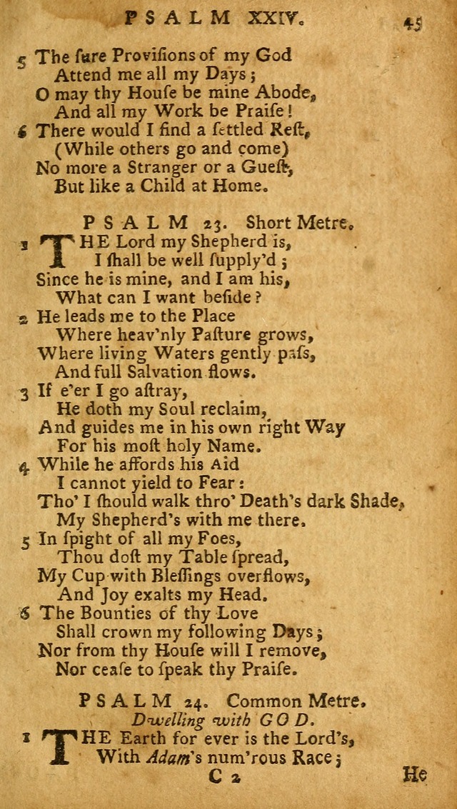 The Psalms of David: imitated in the language of the New Testament, and applied to the Christian state and worship (27th ed.) page 45