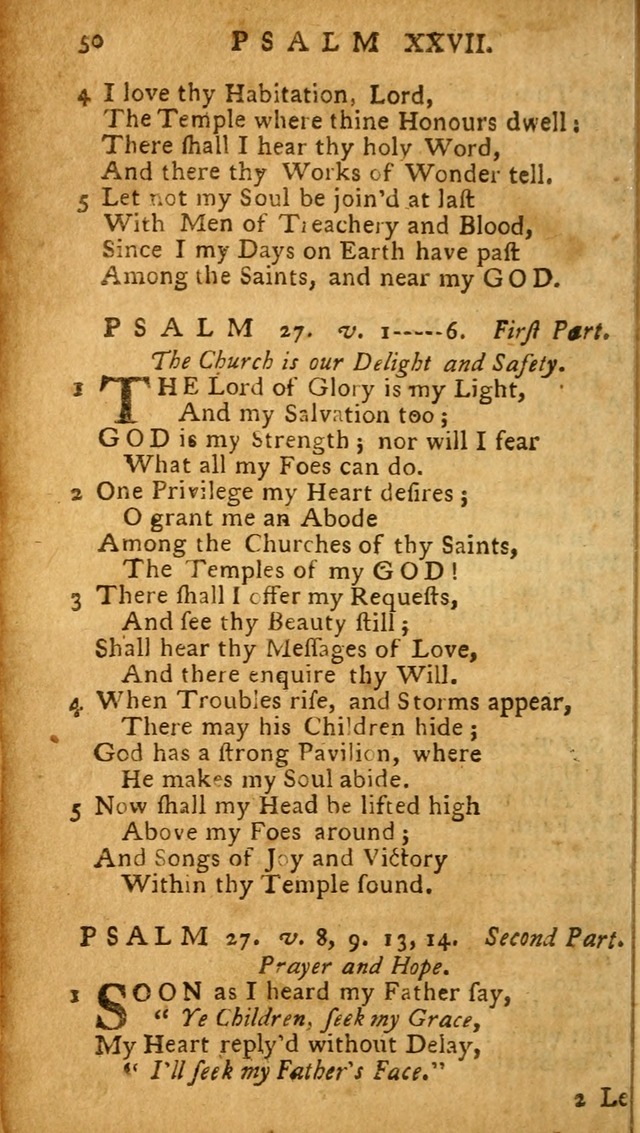 The Psalms of David: imitated in the language of the New Testament, and applied to the Christian state and worship (27th ed.) page 50