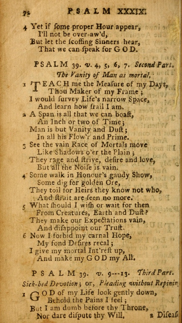 The Psalms of David: imitated in the language of the New Testament, and applied to the Christian state and worship (27th ed.) page 72